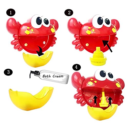 AM ANNA Baby Bath Toy, crab Bath Bubble Maker for Shower and Bathtub. Bubbles tub Machine for Babies Toddlers, Makes The Best Bathtub Toys time