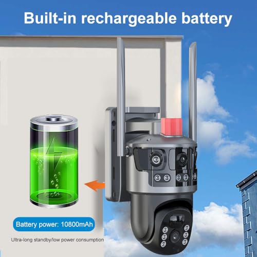 4G Solar Security Camera, 8MP AI CCTV, Full Colour Night Vision, WiFi Wireless Outdoor Camera with SIM Support