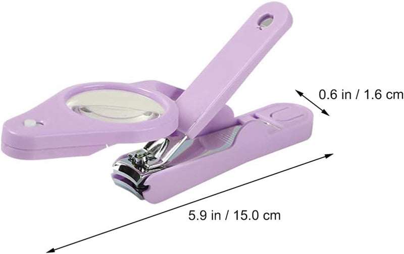 EXCEART Nail Clippers with LED Light and Magnifier Nail Cutters Fingernails Toenails Clippers for Baby Kids Ederly People Pets