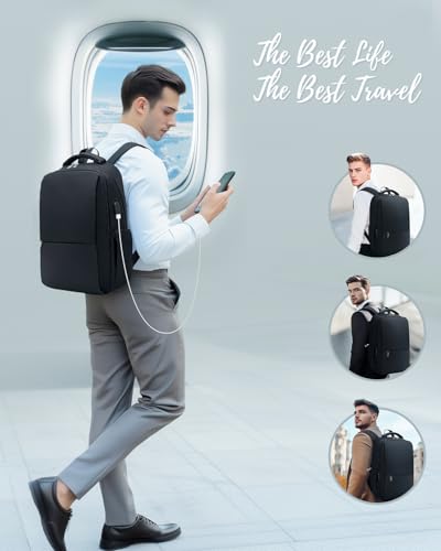 Besttravel Laptop Backpack Men's Work for 15.6 Inch Notebook, Water-Repellent School Backpack for Work, Outdoor, Travel, Camping