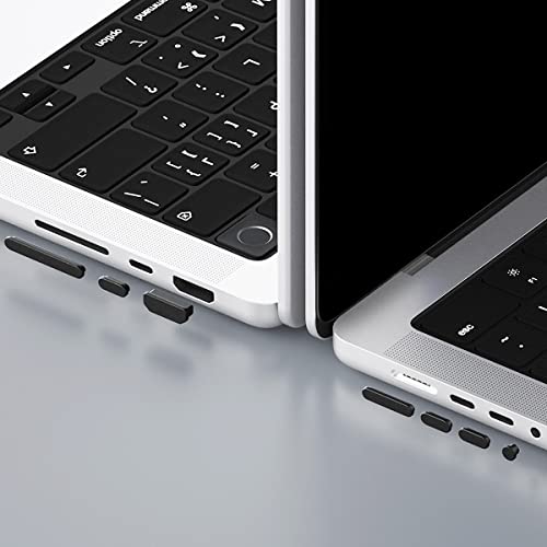 14 PCS Dust Plug Cover Dirt Plug Cups Set for MacBook Pro 14/MacBook Pro 16 M4 M3 M2 M1 Pro/Max 2025-2021, Dust Plug for HDMI, Thunderbolt, SD, Charger Port & Headphone Accessory Protective Cover