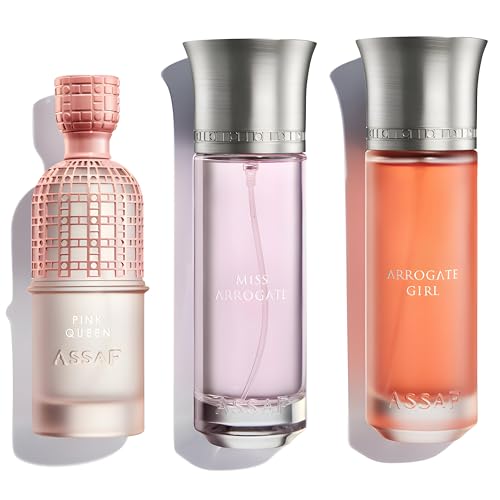 Asaf Perfume Set 3 Pcs - 600 ML Set For Women | Pink Queen + Miss Arrogate + Arrogate Girl | 200 ML Each - Asaf Lady ?? ?????? ???? ???? ????? ??? ???? + ?? ?????? + ?? ?????? ??????
