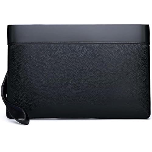 Eshow Mens Wristlet Bag Clutch Purse Synthetic Leather Bags with Wrist Strap Zip Closure 7.9 Inch