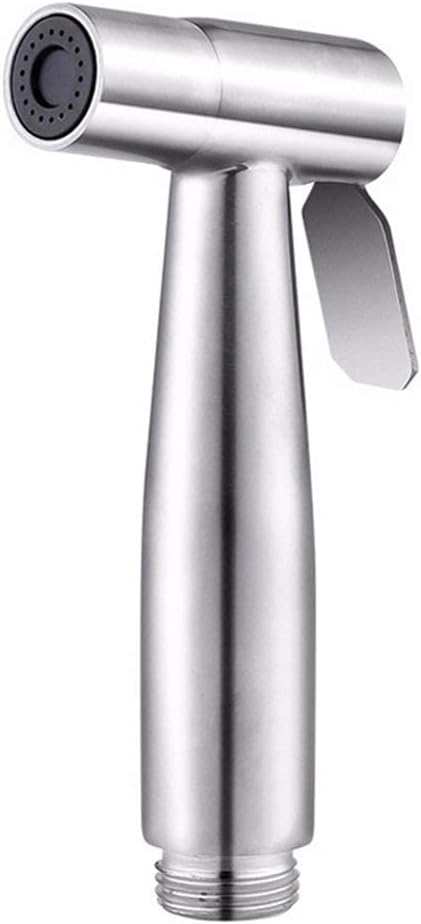 SKY-TOUCH Bidet Spray Shower Handheld Sprayer For Toilet Wash Jet Shattaf Diverter With Pressure Controllable 304 Stainless Steel Head Hose And Holder For Self Cleaning Shattaf Set, Silver