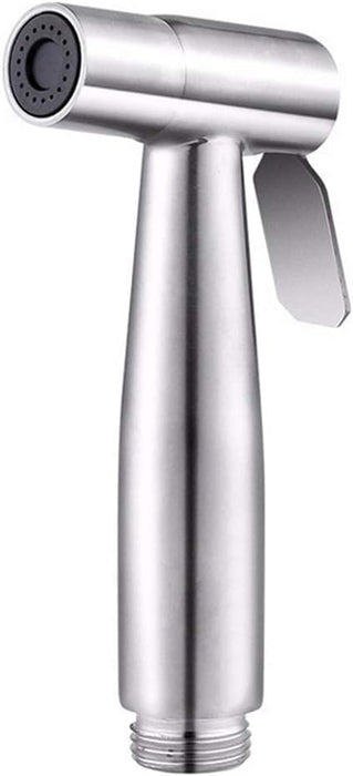 SKY-TOUCH Bidet Spray Shower Handheld Sprayer For Toilet Wash Jet Shattaf Diverter With Pressure Controllable 304 Stainless Steel Head Hose And Holder For Self Cleaning Shattaf Set, Silver