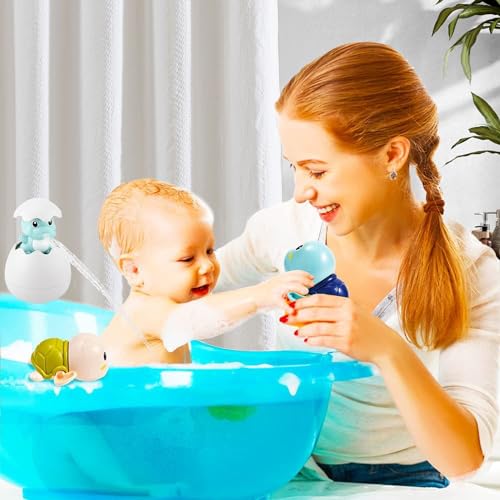Masroo Bath Toys, Pool Toys Game Toys,10 Pack Cute Swimming Bath Toys With Fishing Net for Toddlers 1-3,Floating Wind Up Toys for Boy Girl, New Born Baby Bathtub Water Toys, Pool Toys Gift for 3+ Kids