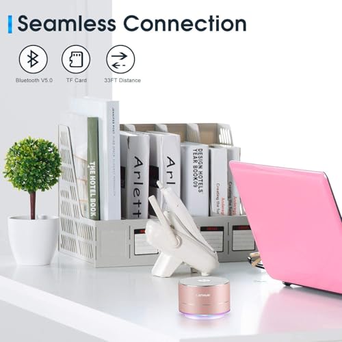 Aputue Portable Bluetooth Speaker, Mini Bluetooth Speaker with Built-in-mic, Hd Sound and Bass, Portable Speakers with Bluetooth 4.2, Pocket Speaker for Iphone, Android Smartphone and More