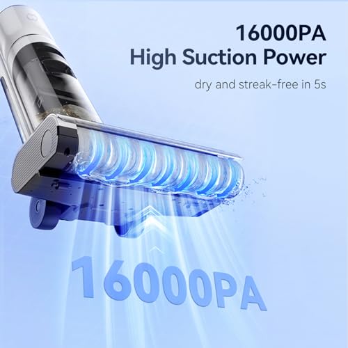 INXNI W10 16KPA Cordless Wet Dry Vacuum Cleaner with Self Cleaning, Vacuum and Mop, Long Runtime Wet Dry Vacuum Mop All in One with Edge to Edge Cleaning for Hard Floor, Carpets, 8.8 lbs