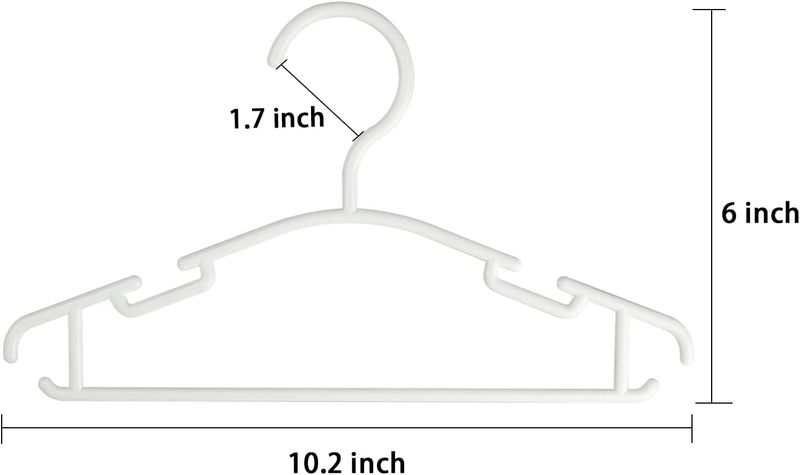 GoodtoU Baby Hangers Kids Hanger Plastic Toddler Hangers Childrens Infant White Hangers 80 Pack