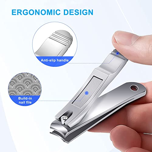 Azymi 7Pcs Ingrown Toenail Clippers Set, Heavy Duty Nail Clippers Nail Files Professional Pedicure Manicure Tools, Sharp Curved Blades/Anti-slip ABS Handle