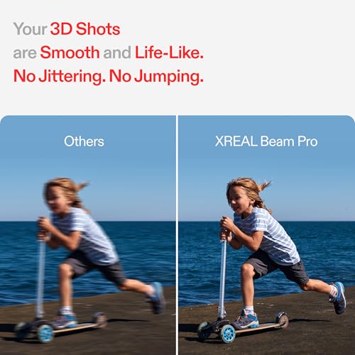 XREAL Beam Pro, The AR Glasses Spatial Computing Companion, 3D Cameras, Android 14, Supports All Google Play Store apps, Multiple Spatial Experiences for Movies, TV and Gaming, FHD 1080p (8G+256G)