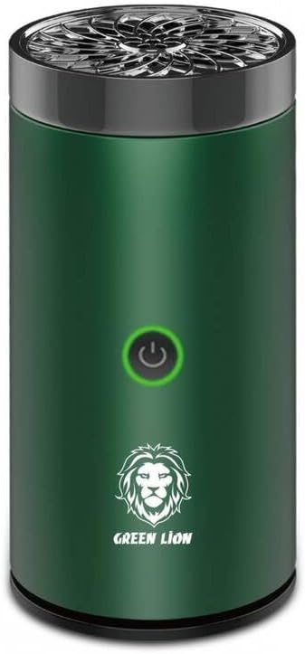 Green Lion Smart Bakhour Rechargeable Electric Car Incense Burner, USB-C Portable Mini Burner, Aluminum Alloy Design, Strong Power for Fast Burning, Long-Lasting Fragrance - Green