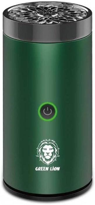 Green Lion Smart Bakhour Rechargeable Electric Car Incense Burner, USB-C Portable Mini Burner, Aluminum Alloy Design, Strong Power for Fast Burning, Long-Lasting Fragrance - Green