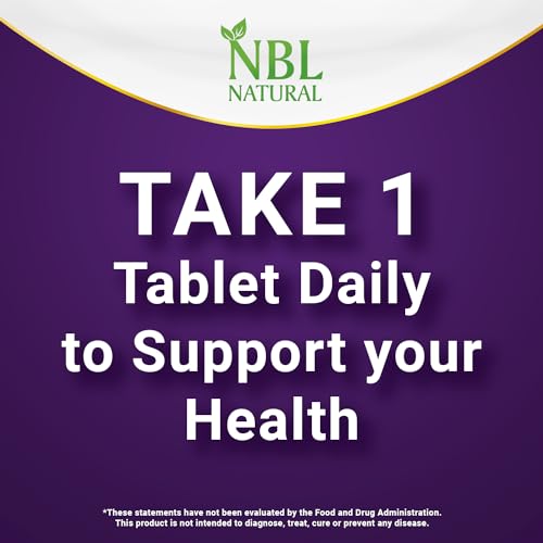 NBL Natural Women's Multivitamin for Women 50 Plus, Multivitamin Multimineral Supplement with Vitamin D3, B Vitamins, Supports Memory, and Cognition in Older Adults â€“ Once Daily, 200 Tablets