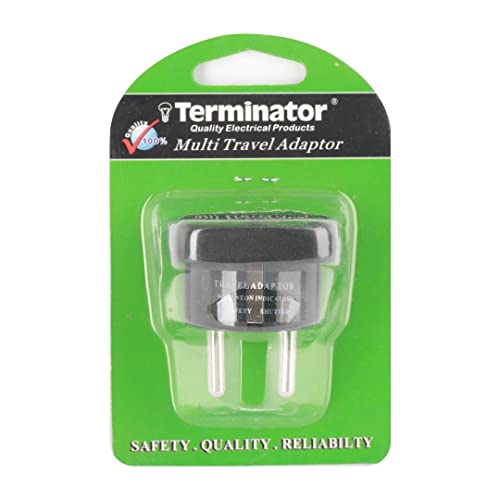 Terminator Multi Traveler Adapter With Shutter & Indicator (EU to Universal) Model No. TL-15B