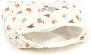 Juoxeepy Cotton Makeup Bag Large Travel Cosmetic Bag Quilted Cosmetic Pouch Coquette Aesthetic Floral Toiletry Bag, A-White, 10x5.9x5.3in
