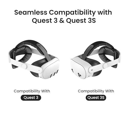 KIWI design K4 Comfort Head Strap Compatible with Meta Quest 3/Quest 3S