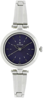 Karishma Analogue Round Blue Dial Stainless Steel Strap Watch for Women- 2574SM01