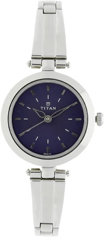 Karishma Analogue Round Blue Dial Stainless Steel Strap Watch for Women- 2574SM01