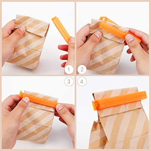 Yafe 30 Pcs Bag Clips for Food Storage, Food Bag Clips Freezer Bag Clips Fridge Sealing Storage Clips Plastic Bag Sealing Clips Multicoloured Reusable for Snacks, Coffee, Food & Sandwich(3 Sizes)