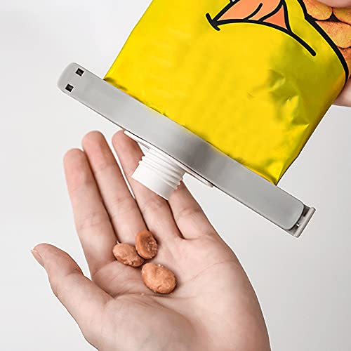 Cabilock 6pcs Bag Clips for Food Food Storage Sealing Clips with Pour Spouts Kitchen Chip Bag Clips Plastic Cap Sealer Clips Great for Food Storage and Organization