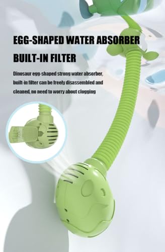 YOUWE7 Baby Bath Toys Electric Dinosaur Shower Head, Kids Water Spray Bathtub Toys, Dinosaur Shower Head Sprayer with 3 Strong Suction Cups, Bathtub Water Toys for Toddler Bath Toys