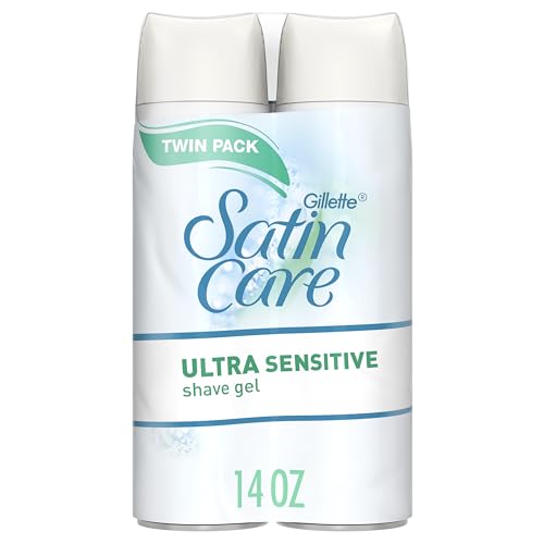 Gillette Venus Satin Care Women's Shave Gel, Ultra Sensitive, 7 Ounce, Pack of 2