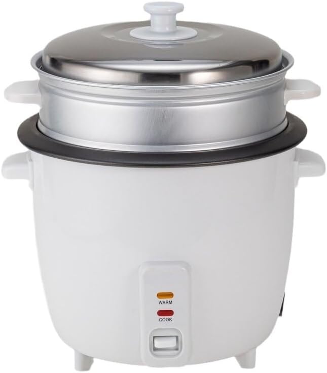 showkah® SC-1600 10L Commercial Rice Cooker – Heavy-Duty Non-Stick Pot with Stainless Steel Basket & Lid, 1600W, Cook/Warm Modes, 100+ Servings for Restaurants, Catering & Events