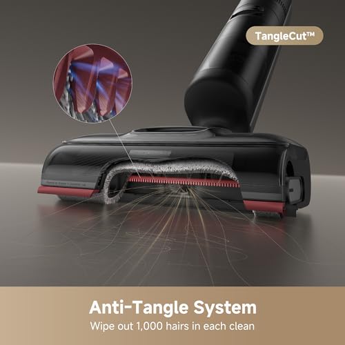 DREAME H15 Pro Wet and Dry Vacuum, GapFree AI DescendReach Robotic Arm, Triple Edge Coverage, 21KPa Suction, 0 Tangle, Immersive 100°C Brush Wash, 5 min 90°C Drying, 180° Lie-Flat, 2 Year Warranty