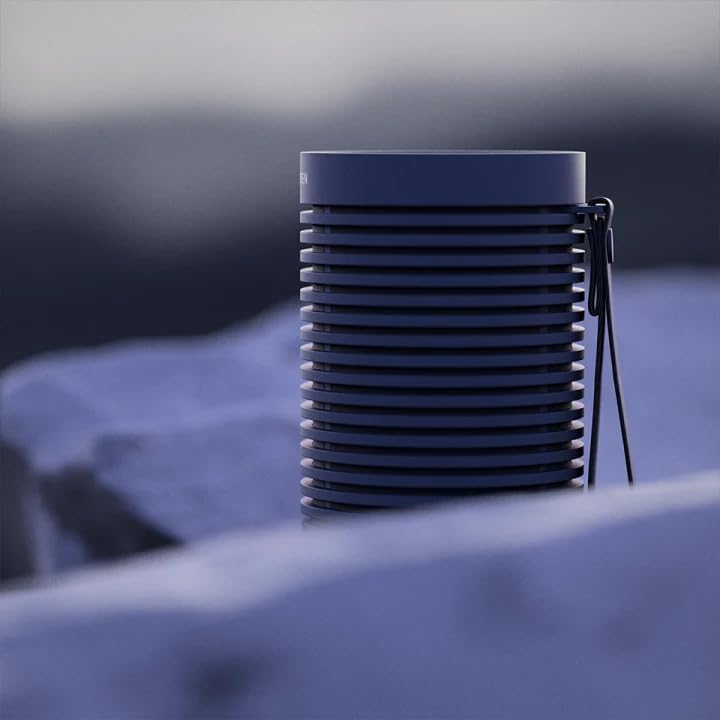 Bang & Olufsen Beosound Explore - Wireless Portable Bluetooth Speaker with USB-C Charging Cable, IP67 Dustproof and Waterproof Speaker for Outdoors, Home and Travel - Navy