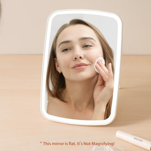e world unbox happiness Makeup Mirror Portable USB Rechargeable LED Touch Screen Vanity Mirror Foldable Travel Make up Mirror