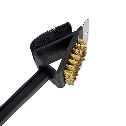 BBQ Grill with Steel Bristles Steel Scraper and Scrub Pad Sponge