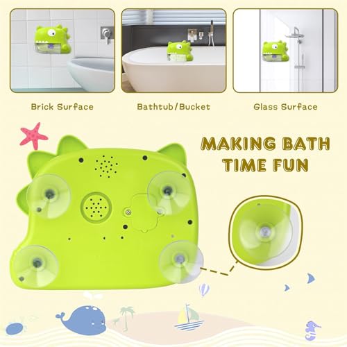 AM ANNA Baby Bath Toys for Kids Age 1-3, Dinosaur Automatic Bath Bubble Machine,Bathtub Bubble Maker with Music,Bathtime Shower Bathtub Toys for Toddlers,Birthday Gift for Boys Girls Age 1-5