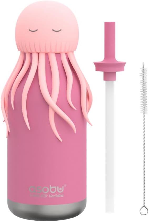 Bestie Giraffe Kids Water Bottle, 16oz/460ml Stainless Steel - JellyFish