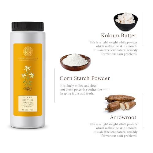 Forest Essentials Silken Dusting Powder (Honey and Vanilla,90g)