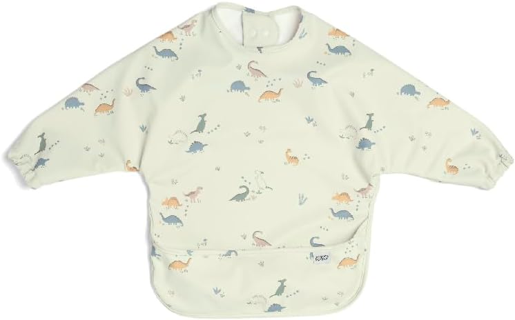 Mamas & Papas 2-Pack Waterproof Long Sleeved Messy Baby Bibs, Ideal for Weaning for 6-18 Months - Bonjour Bebe