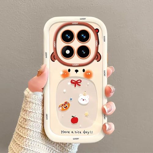 Case for Xiaomi POCO X7 5G / Redmi Note 14 Pro??quipped with a mobile phone lanyard, Cute cartoon pattern, Air cushion silicone soft shell, Anti fall,Redmi Note 14 Pro cover