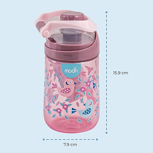 The Moon Brand Kids Water Bottle Portable 410ml for Indoor & Outdoor Activities: TravelPicnicsHikingschoolsports Spill ProofBreak ResistantBPA Free Dishwasher Safe, OdorFree ? Blue