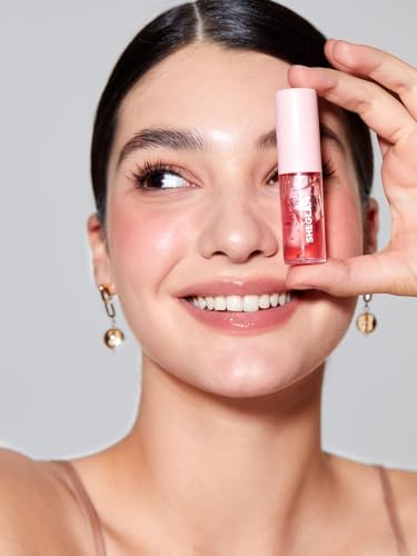SHEGLAM Makeup - Jelly Wow Hydrating Lip Oil - Long-wearing moisturizing, non-sticky Plumping Lip Gloss with Sponge Tip Applicator (Berry Involved), NET WT. 0.21 OZ./6g