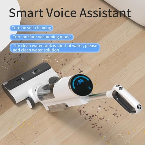 Smart Wet Dry Vacuum Cleaner, Cordless Floor Mop with Self-Cleaning, Dual-Sided Edge Cleaning, Long Runtime