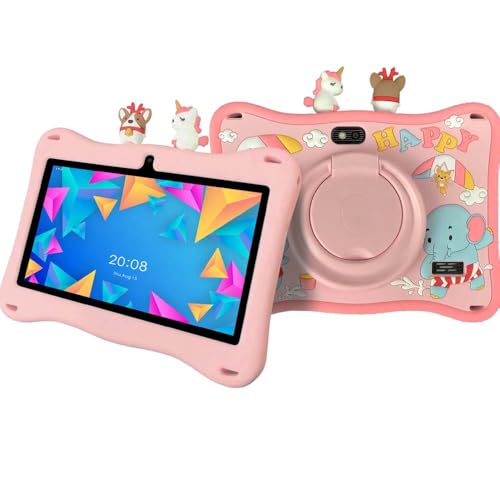 Kids 5G Tablet, 7 Inch IPS Display, 4GB RAM, 128GB ROM, Parental Controls, Educational Apps (Blue)