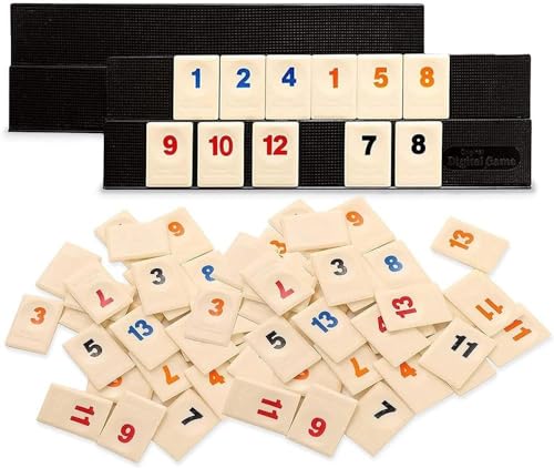 The Classic Rummy Tile Game - More Tiles and More Players for More Fun,Travel Game for 2-4 People,Simple and Easy to Operate, Convenient to Organize and Store