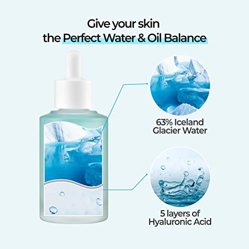 numbuzin No.6 Serum | Iceland Glacier Water Serum for Instant and Long-lasting Hydration with Hyaluronic Acid & Niacinamide | Korean Skin Care for Dry Skin | 50ml
