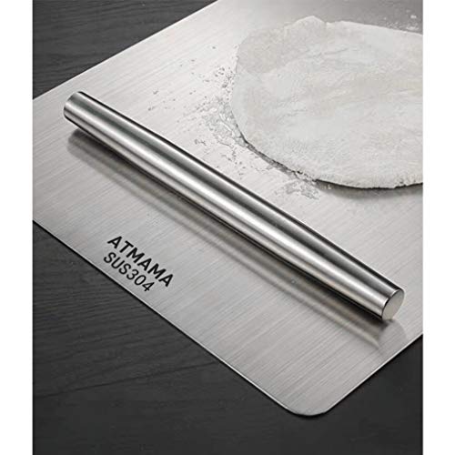 Atmama (Large,18.11"Lx 11.81"W) Stainless Steel Cutting Board for Kitchen, SUS-304 Chopping Board, Easy To Clean