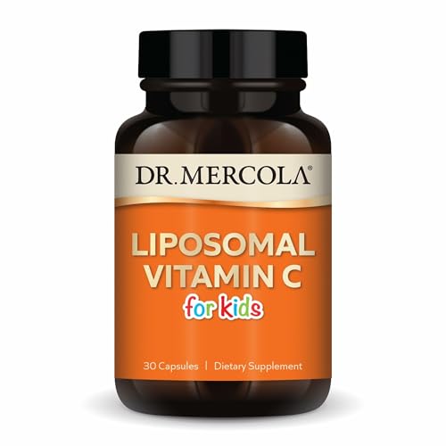 Dr. Mercola Liposomal Vitamin C for Kids, 30 Servings (30 Capsules), Dietary Supplement, Antioxidant Support, Non-GMO