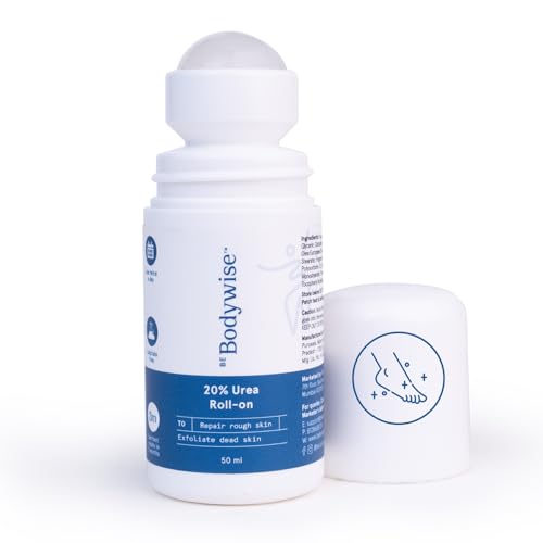 Be Bodywise 20% Urea Foot Cream Roll On | Repairs Dry & Cracked Heels | 2% Lactic Acid, Olive Oil & Vitamin E I Exfoliates & Softens Skin I Hydrates & Moisturises INo Irritation IAll Skin TypesI 50 ml