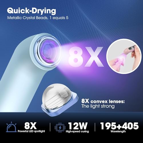 NALACAL Electric Nail Polishing with UV Nail Lamp, 2 in 1 Cordless Professional Nail Drill Filer for Nails, Portablefor Acrylic Nail Polishing Gel Nail Curing Manicure Pedicure