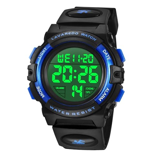 Kids Watch, Boys Watch, Digital Sport Outdoor Multifunctional Chronograph LED 50 M Waterproof Alarm Calendar Analog Watch, for Children with Silicone Band, Kids Gift, for 3-15 Year Old Boys(1 Pack)