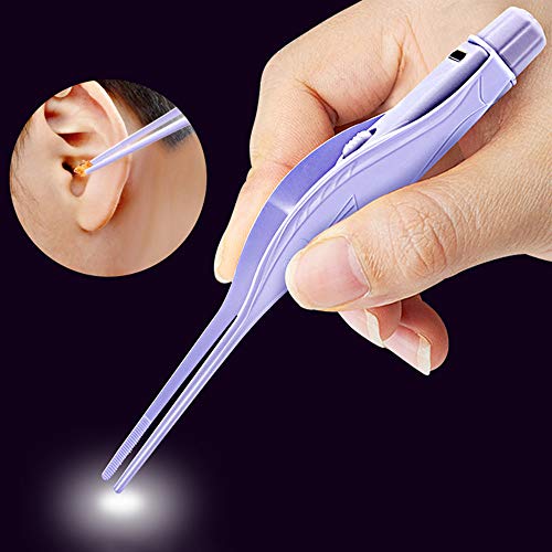 ametoys Earpicks Ear Wax Removal Tools with LED Light Flashlight Earpick Ear Spoon Tweezers Ear Cleaner for Baby Ear Health Care Ear Cleaning Tool with Case Green Ear Spoon