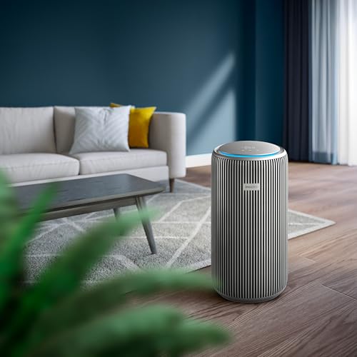 Philips Smart Air Purifier PureProtect 4200 Series - Rooms up to 156 m2, HEPA, Active Carbon, 5 Speeds, Sleep Mode, Child Lock, Connected to Air+App, Supernova Silver - AC4220/12